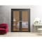 Sartodoors Solid French Double Doors 48 x 96in, Matte Black Clear Glass, Wood Solid Panel Frame Trims LUCIA2166DD-BLK-4896 - alternate 2